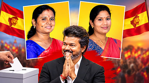TVK leader Vijay announced Maragatham Kumaravel,Sathyabama contest by-elections in Maduranthakam and Dharapuram