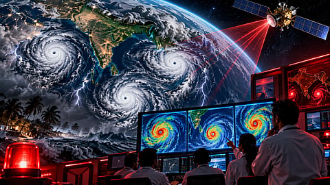 ISRO warned that possibility of three severe cyclones forming in the North Indian Ocean region by the end of this year