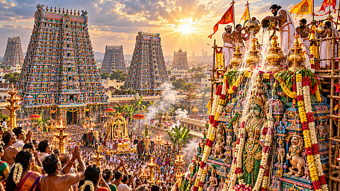 consecration ceremony at Madurai Meenakshi Amman Temple is take place with great grandeur on 17th 