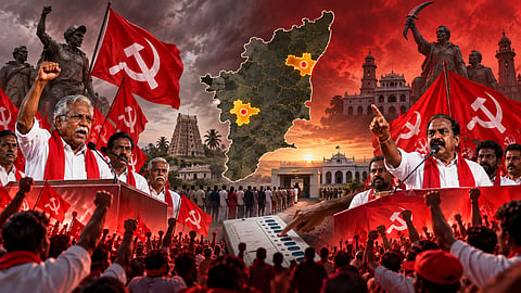 Communist party leaders announced Left alliance  contest Dharapuram, Maduranthakam by-elections 