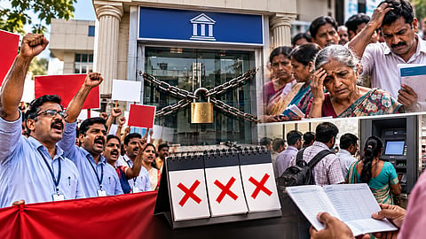 demand of five-day banking working a week,  employees are going on a three-day strike from 28th