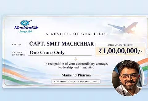 Mankind Pharma Honours Courage in the Skies With ₹1 Crore Award for Captain Smit Machchhar