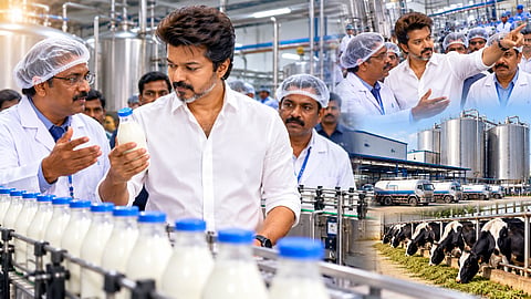 CM Vijay visited Tamil Nadu Milk Producers' Cooperative Federation, in Madhavaram, Chennai, inaugurated new building