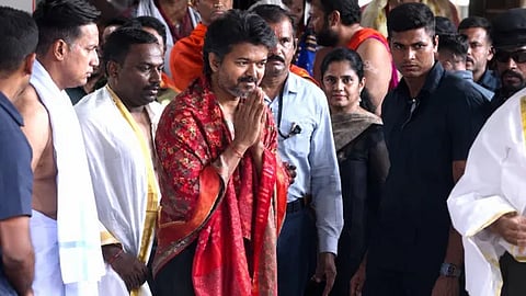 CM Vijay Offers Prayers at Kanaka Durga Temple Ahead of Meeting Chandrababu Naidu