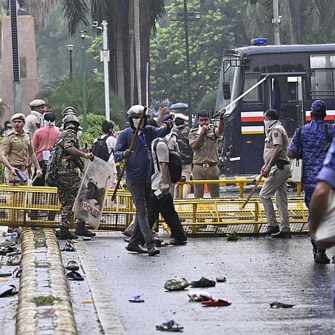 Delhi Police Detain Abhijit Dipke, Saurav Das and Ashutosh During Protest
