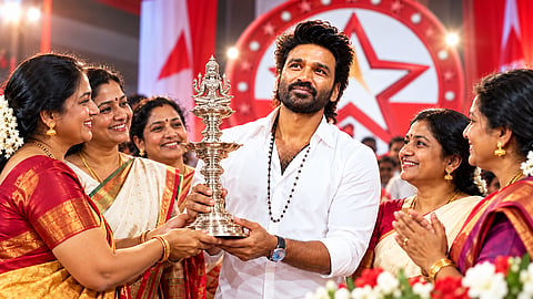 
Actor Dhanush, keen on making an entry into Tamil Nadu politics, met held discussions with women's wing
