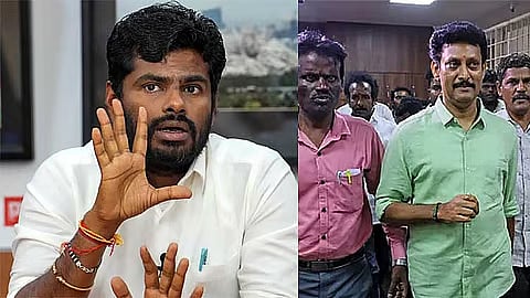 Annamalai Appreciates TVK Government For Arresting former minister Anbil mahesh on Education Department scam