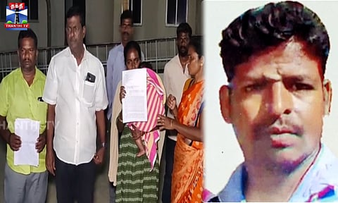 சாதி மறுப்பு திருமணம் செய்துகொண்டவர் தற்கொலை - மனைவி புகார் 