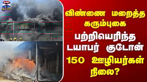 Thoothukudi Fire | விண்ணை மறைத்த கரும்புகை | பற்றியெரிந்த டயாபர் குடோன் | 150 ஊழியர்கள் நிலை?