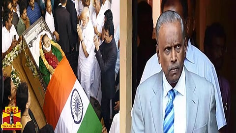 ஜெயலலிதாவின் உடலுக்கு எம்பார்மிங் செய்தது யார்? - ஆறுமுகசாமி பரபரப்பு பதில்