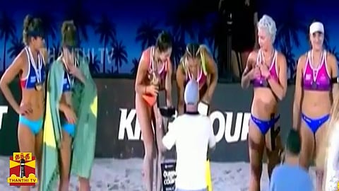 அமெரிக்க பீச் வாலிபால் போட்டி... மகளிர் பிரிவில் சாம்பியன் பட்டத்தை தட்டிச் சென்ற கனடா