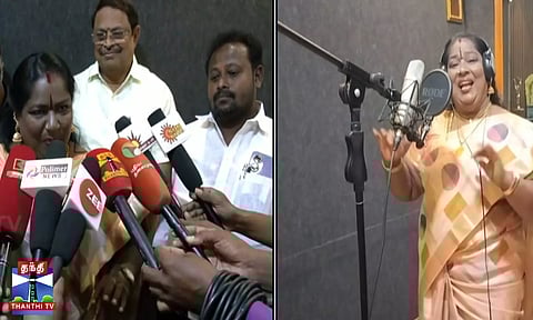 சின்னப்பொண்ணு பாடிய "அரசுப் பள்ளியில் படிப்போம்" பாடல்