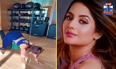 “ஒர்க் அவுட்“டில் மிரட்டிய ஐஸ்வர்யா தத்தா