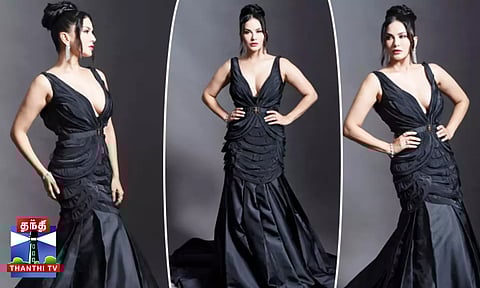 பிளாக் டிரஸ்ஸில் சன்னிலியோன் - வைரல் போட்டோஷூட்