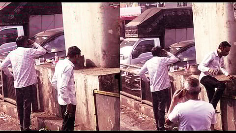 Individuals openly consuming alcohol on the streets