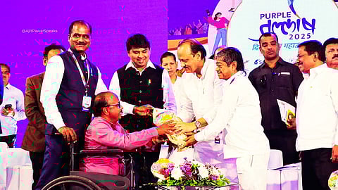 Ajit Pawar at 'Purple Jallosh’ festival organized by the Divyang Bhavan Foundation of the Pimpri-Chinchwad Municipal Corporation