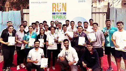 Kirtane & Pandit Institute 'Run for the Republic' Marathon 2025 participants