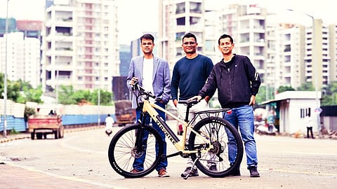 Ravi Kumar and Sahil Uttekar, cofounders of VirBike