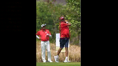 Kapil Dev playing golf