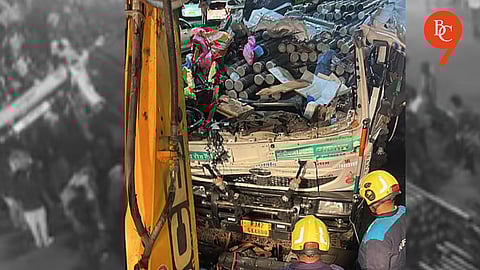 Driver Died in Accident after he applied immediate brake 