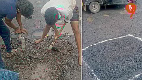 PMC Steps Up Road Repairs in Pune as Rain Takes a Brief Pause