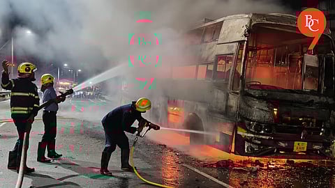 Midnight Fire Guts Passenger Bus on Pune-Bengaluru Highway