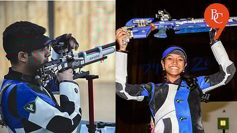 Arjun-Elavenil pair winners of 10m air rifle mixed team gold