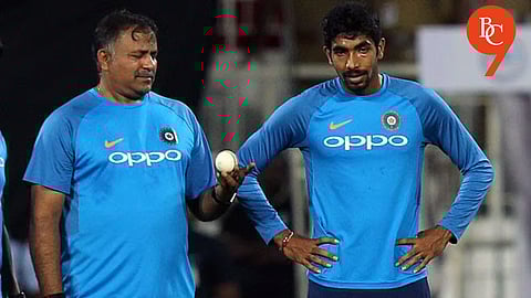 Bharat Arun with Jasprit Bumrah