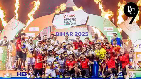 Indian team, celebrating winning Asia Cup 2025