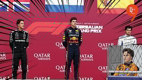 Azerbaijan GP podium 2025