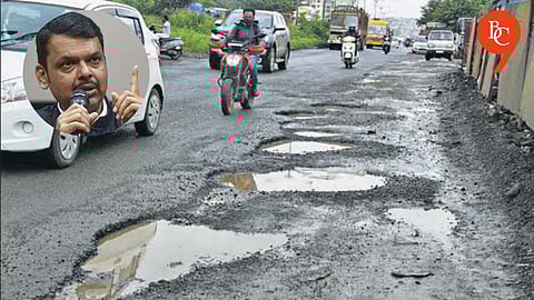 CM Fadnavis Flags Pune’s Pothole Problem