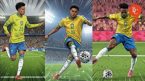 Estevao, Rodrygo, Vinicius, Brazil Vs South Korea