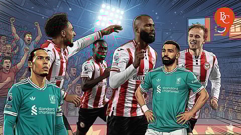 Virgil Van Dijk, Kevin Schade, Igor Thiago, Mohamed Salah, Mikkel Damsgaard