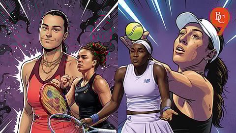 Aryna Sabalenka, Jasmine Paolini, Coco Gauff, Jessica Pegula