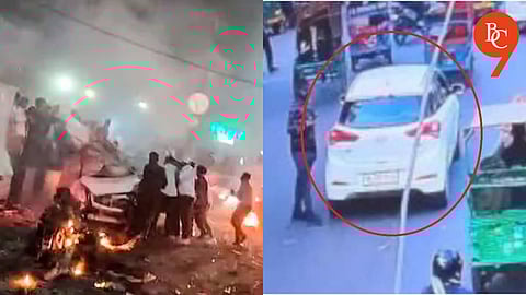 Red Fort Blast: CCTV Shows First Visuals of Suspect Driving Car Before Explosion – Watch