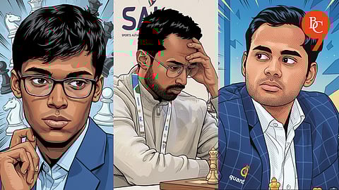 R. Praggnanandhaa, Karthik Venkataraman, Arjun Erigaisi