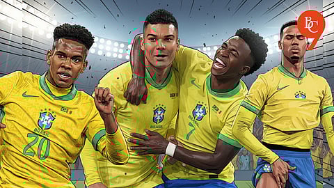 Estevao, Casemiro, Vinicius Jr., Gabriel, Brazil defeats Senegal 2-0, 2025