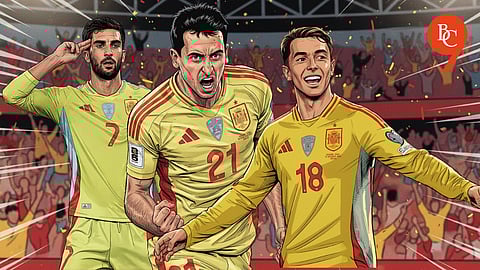 Ferran Torres, Mikel Oyarzabal, Martin Zubimendi, Spain beats Georgio, FIFA WC qualifiers