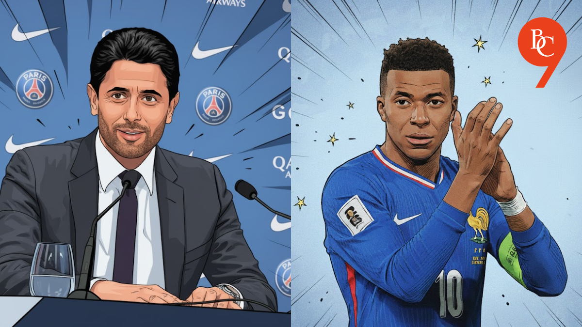 PSG President Nasser Al-Khelaifi and Kylian Mbappe, Mbappe and PSG face off in Paris labour court battle