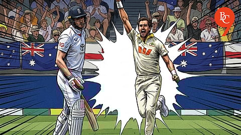 Mitchell Starc dismissing Zak Crawley, Ashes 1st test, 1st day, 1st session