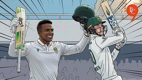 Senuran Muthusamy, 109 and Marco Jansen, 93, second day, second test, Ind vs SA, Guwahati