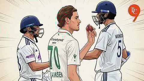 Kuldeep Yadav, Marco Jansen, Washington Sundar, India vs South Africa, third day, second test, Guawahati, 2025