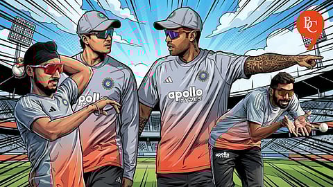 Arshdeep Singh, Abhishek Sharma, Suryakumar Yadav, Jasprit Bumrah