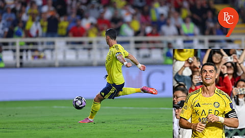 Cristiano Ronaldo scores against Al Wahda