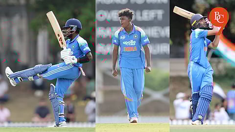 Aaron George, Deepesh Devendran, Kanishk Chouhan, India U-19 defeats Pakistan U-19, U-19 Asia Cup, 2025