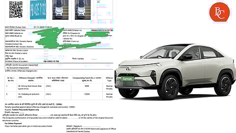 EV Car Fined ₹10,000 for Breaching Pollution Norms in Gurugram