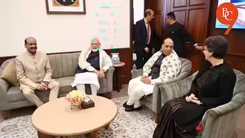 Priyanka Gandhi Engages in 'Chai Pe Charcha' with PM Modi and Rajnath Singh Following Gadkari Meeting