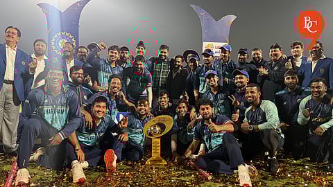 Captain Ishan Kishan's century, and Anukul Roy's all round effort guides Jharkhand to first ever SMAT trophy