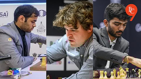 Magnus Carlsen’s winning streak was bought to halt as Gukesh and Arjun join him at the Summit on day 1