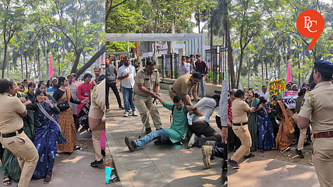 Pune police detain 25 Pro-Palestine protestors from JM Road; Brutality alleged